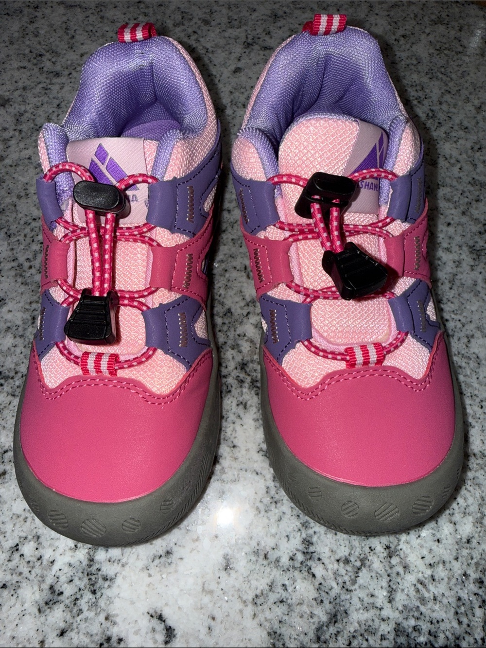 Mishansha Pink & Purple Kids Sneakers with Gray Soles